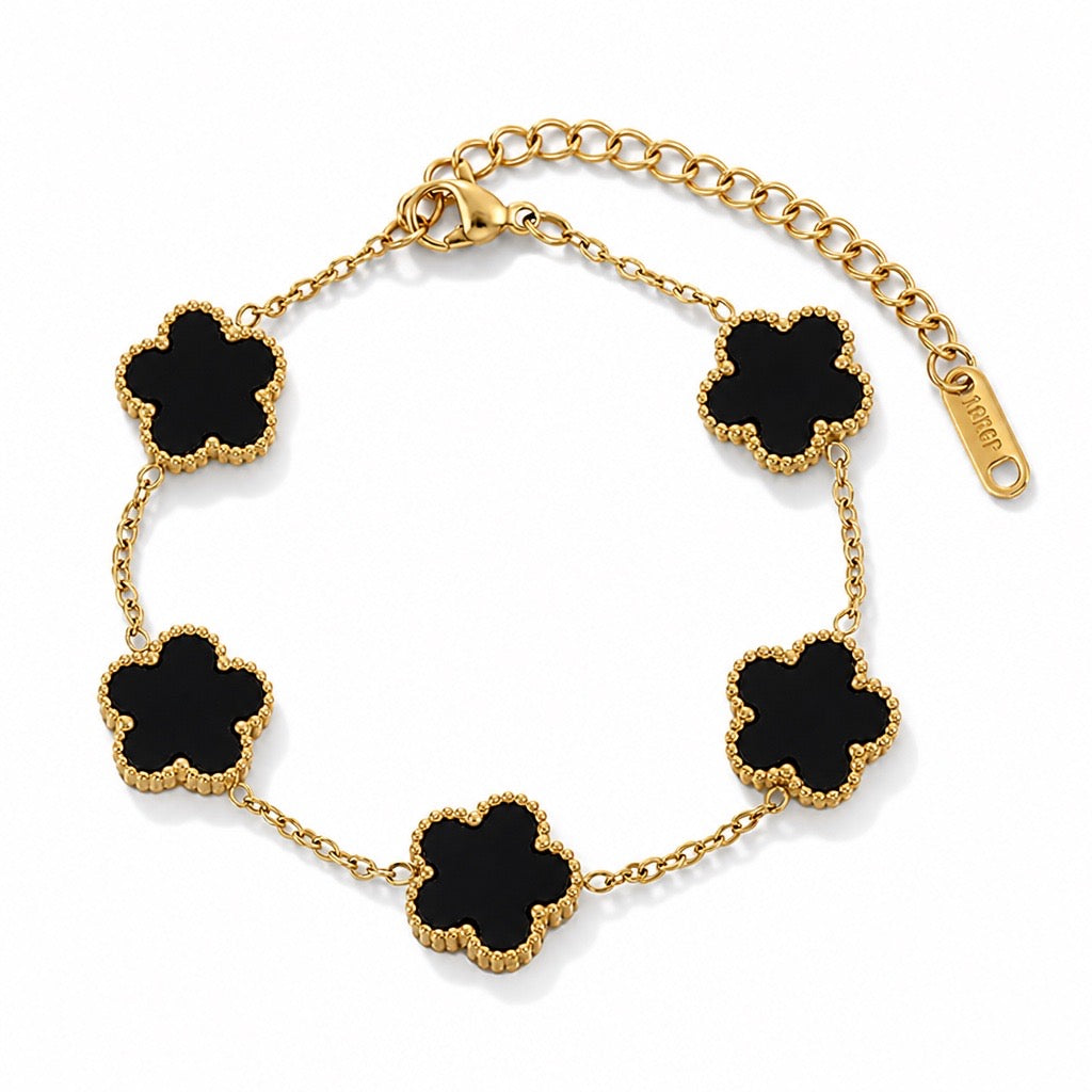 Flower Clove Bracelet - 18k Gold Plated Stainless Steel