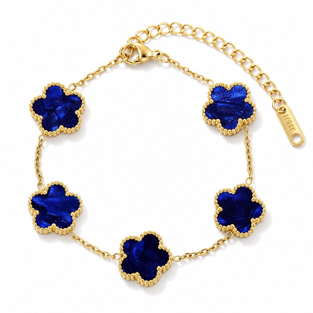 Flower Clove Bracelet - 18k Gold Plated Stainless Steel