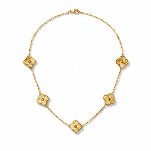 5 Clover Flower - 18k Plated / Stainless Steel