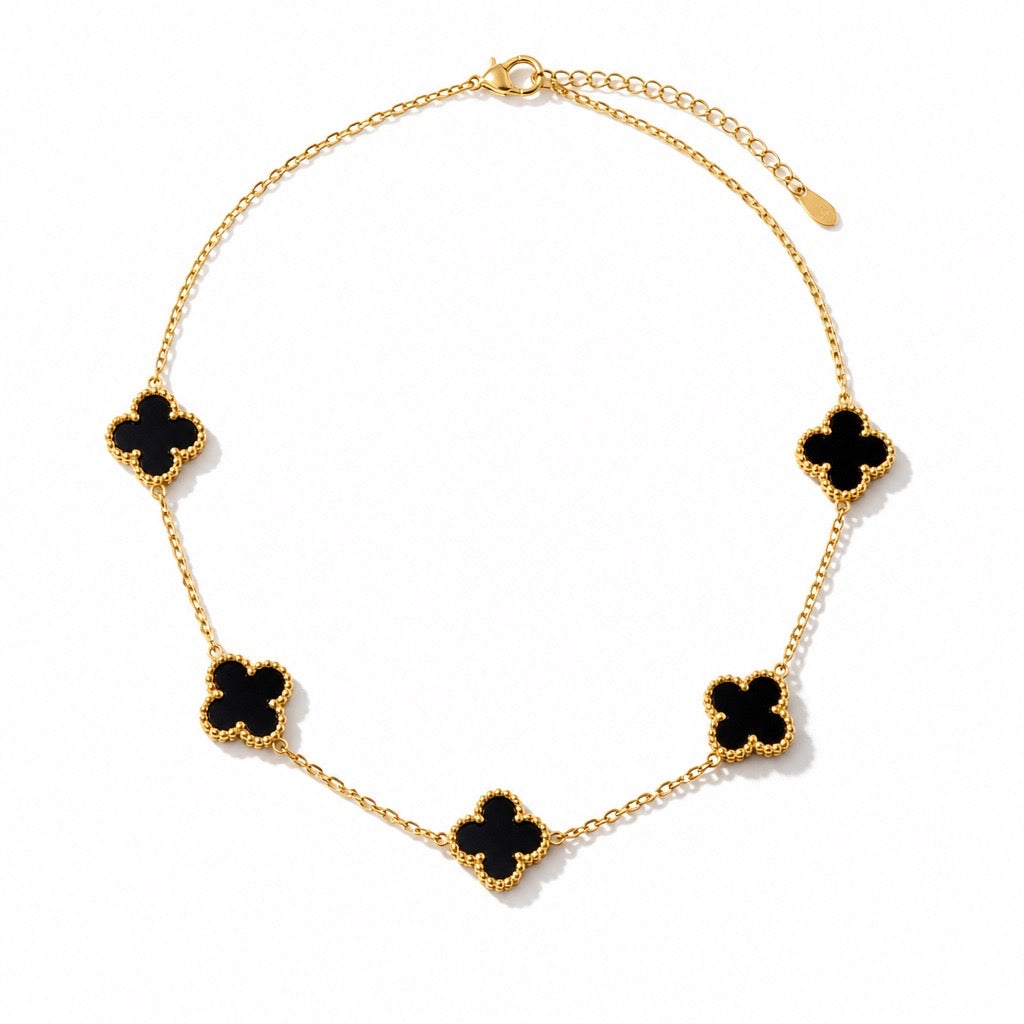 5 Clover Flower - 18k Plated / Stainless Steel