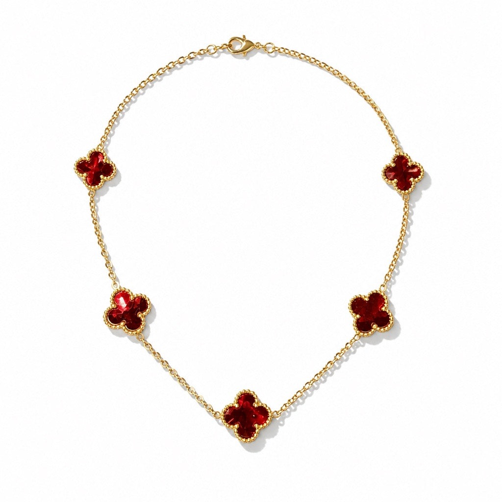 5 Clover Flower - 18k Plated / Stainless Steel