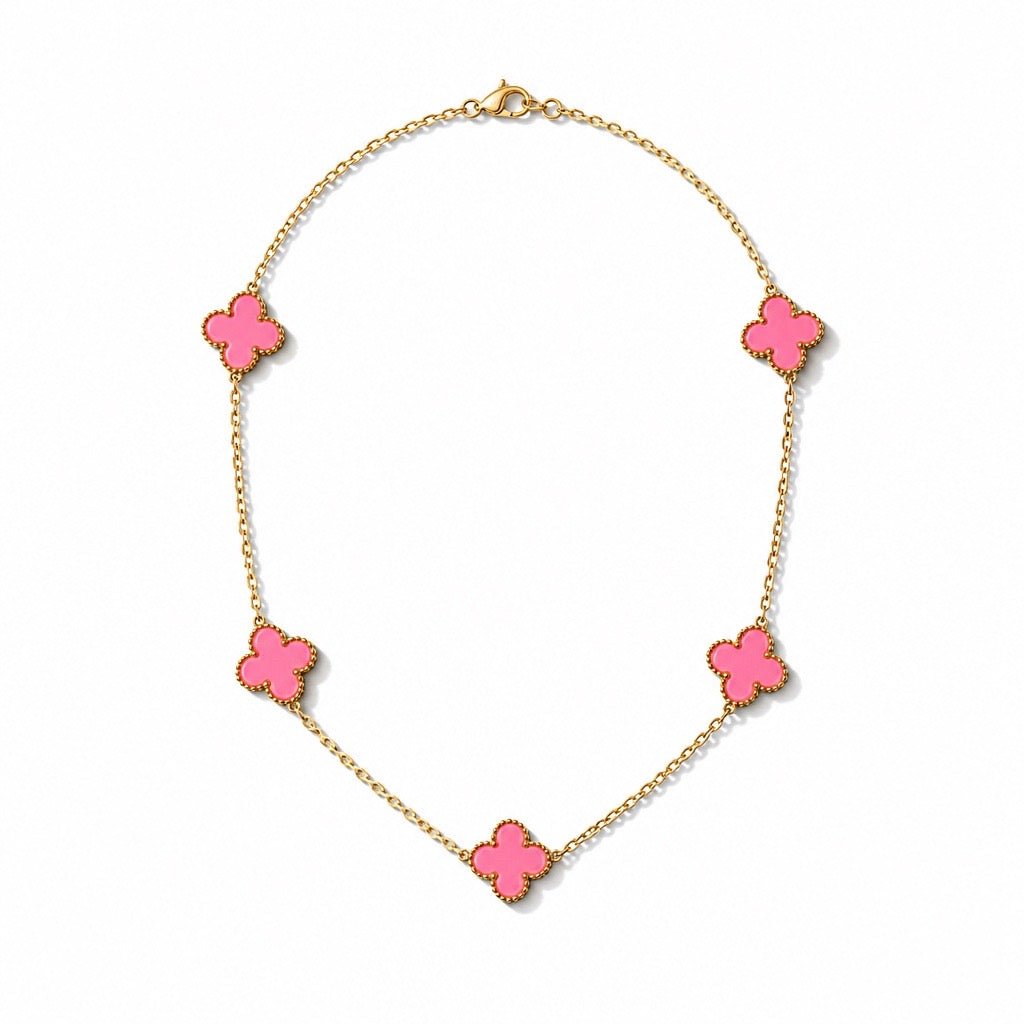 5 Clover Flower - 18k Plated / Stainless Steel