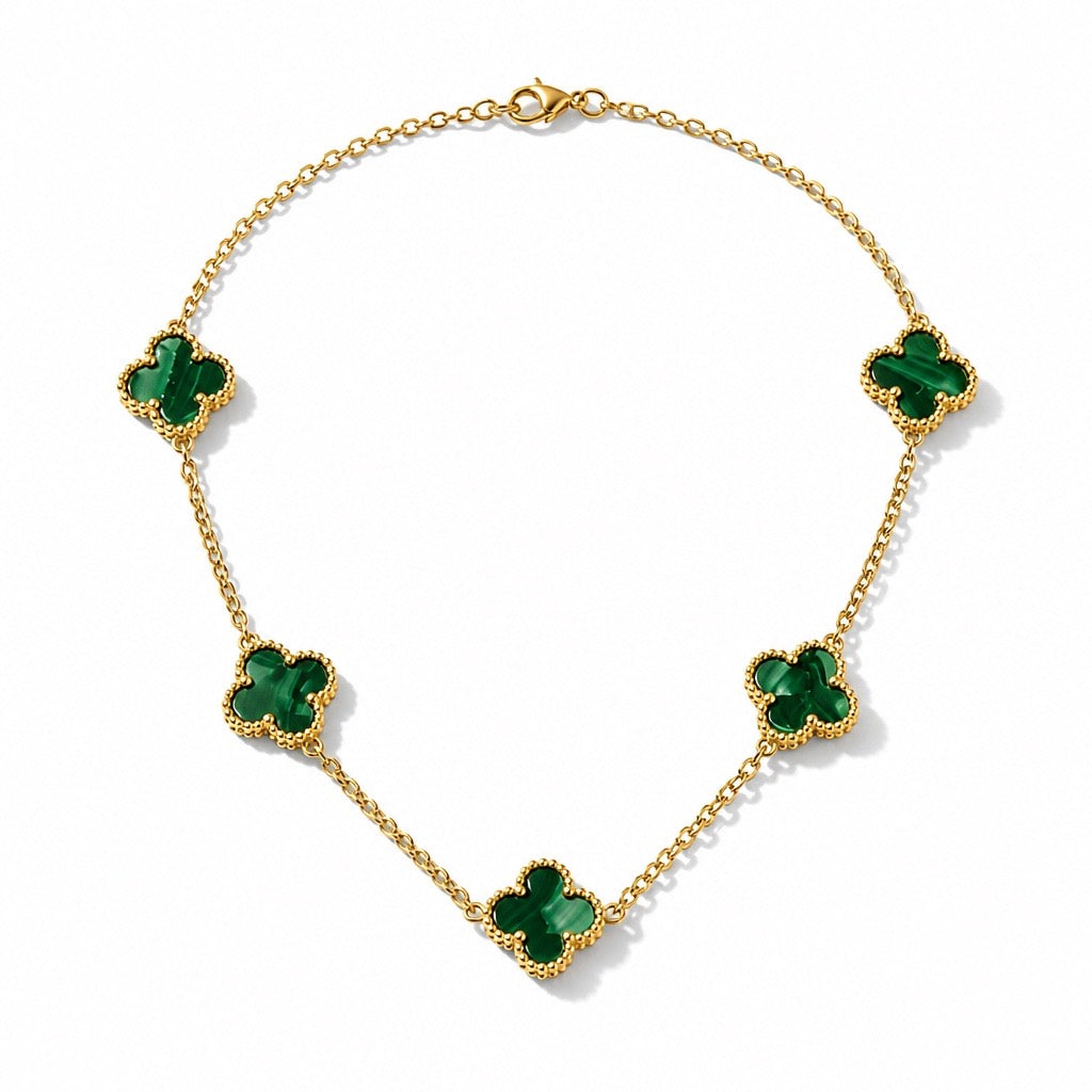 5 Clover Flower - 18k Plated / Stainless Steel