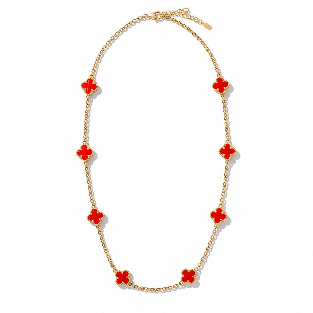 10 Clover Flower - 18k Plated / Stainless Steel