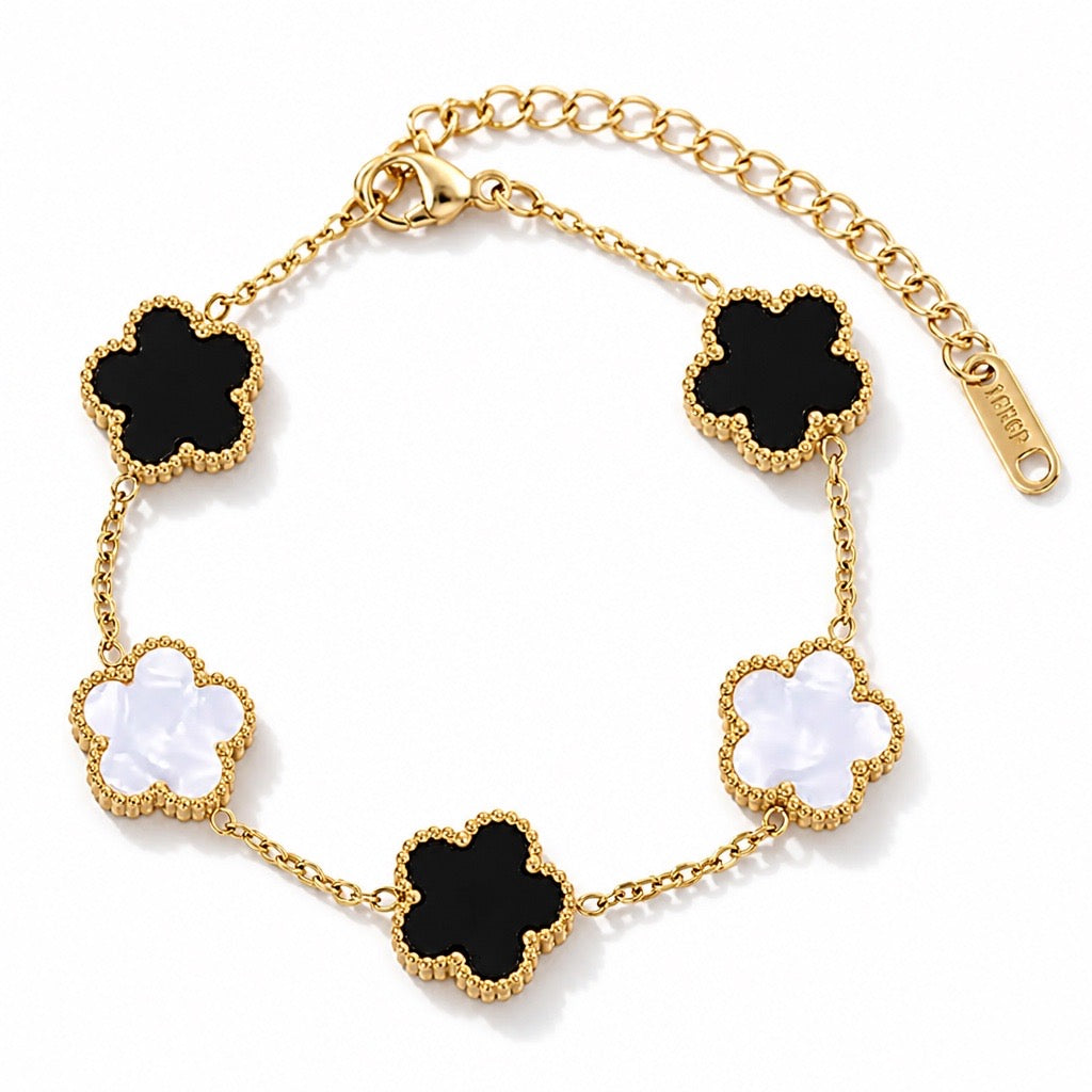 Flower Clove Bracelet - 18k Gold Plated Stainless Steel