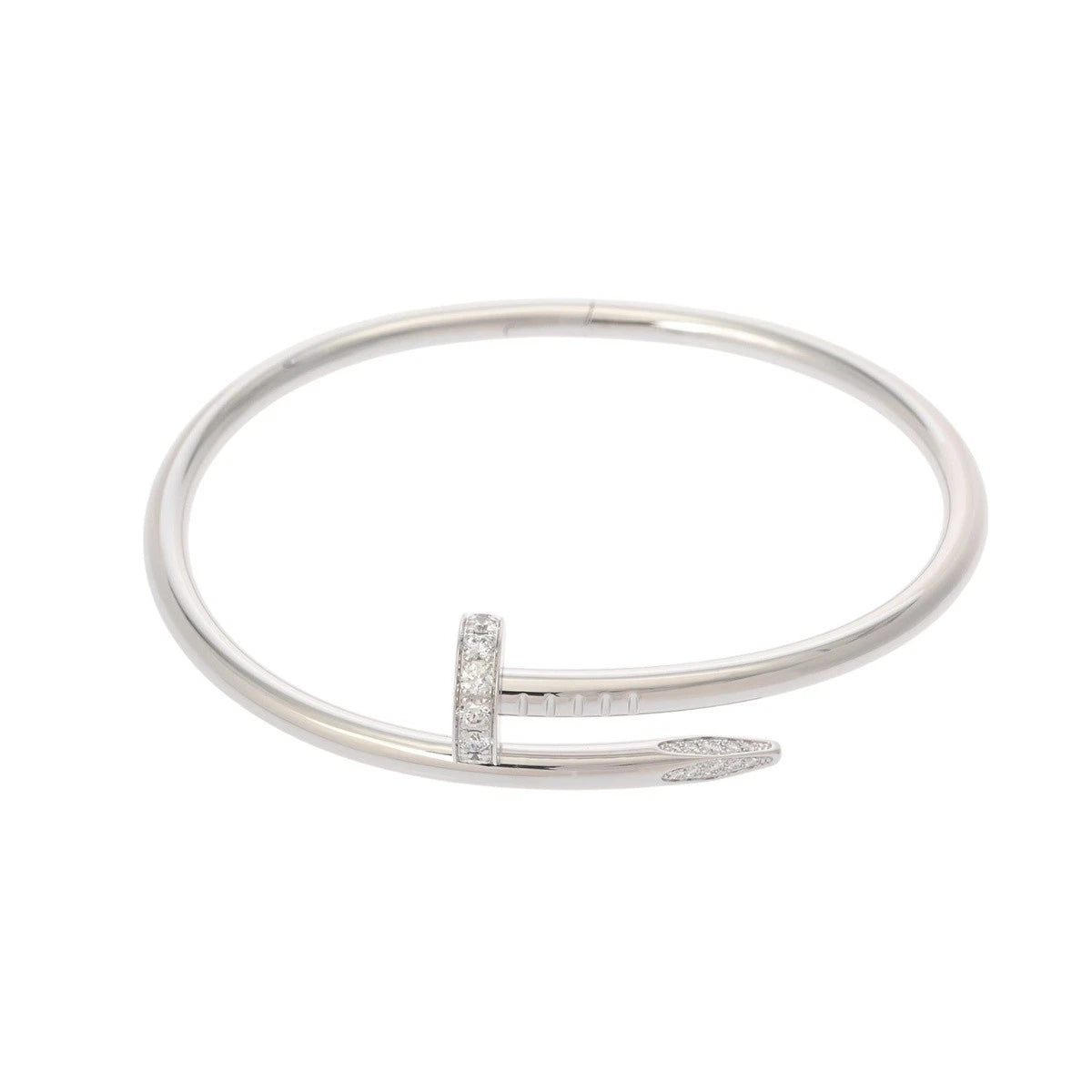 Nail Bangle W/ Stone 18k Plated / Stainless Steel